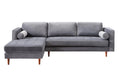 Como Grey Velvet Sectional LAF image