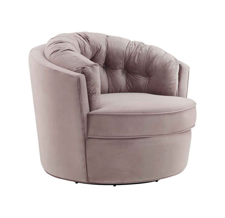 Eloise Mauve Velvet Swivel Chair image