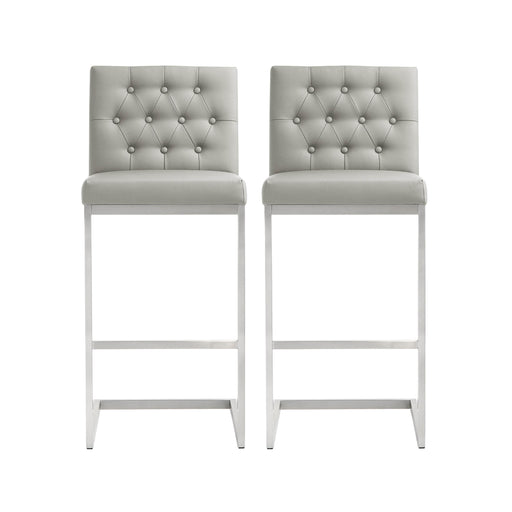 Helsinki Light Grey Steel Barstool (Set of 2) image