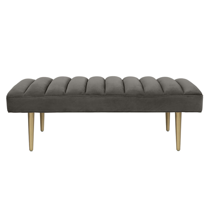 Jax Grey Velvet Bench image