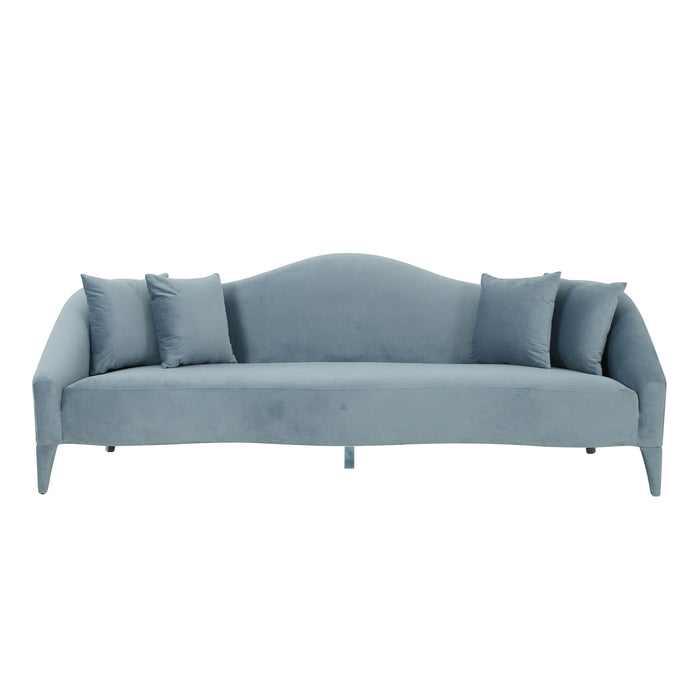 Naya Sea Blue Velvet Sofa image