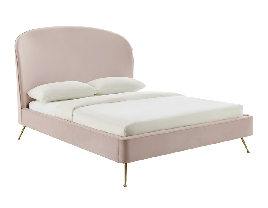 Vivi Blush Velvet Bed in King image