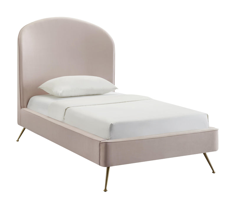 Vivi Blush Velvet Bed in Twin image