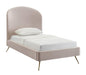 Vivi Blush Velvet Bed in Twin image