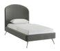 Vivi Grey Velvet Bed in Twin image