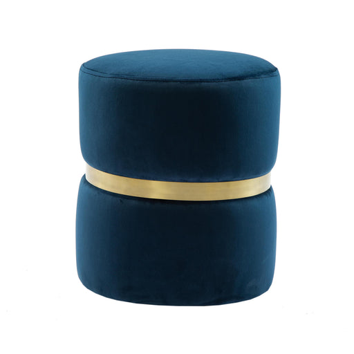 Yamma Navy Velvet Ottoman image