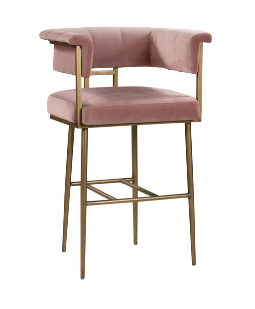 Astrid Blush Velvet Bar Stool image