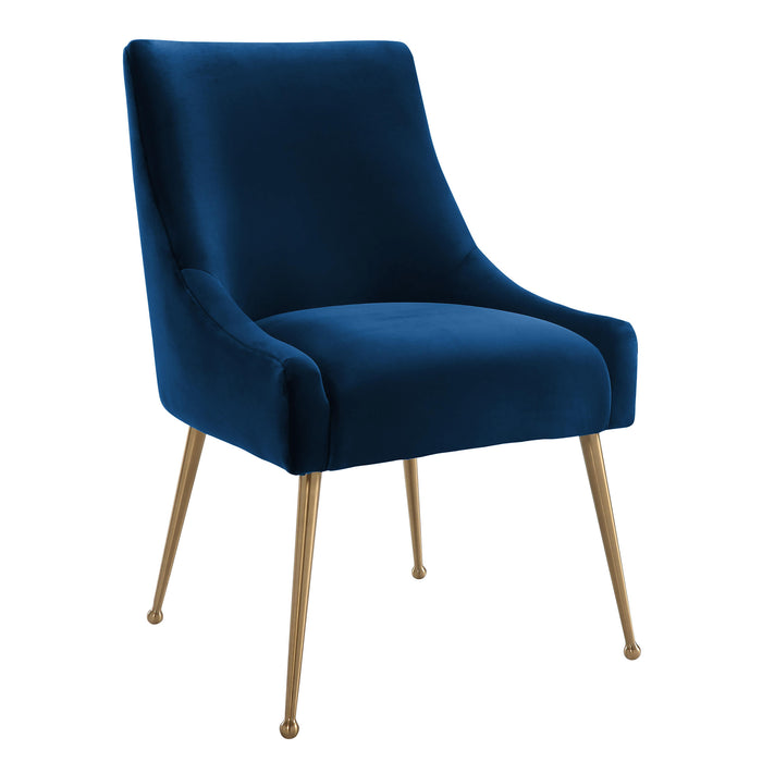 Beatrix Navy Velvet Side Chair image