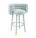 Betty Sea Foam Green Velvet Barstool image