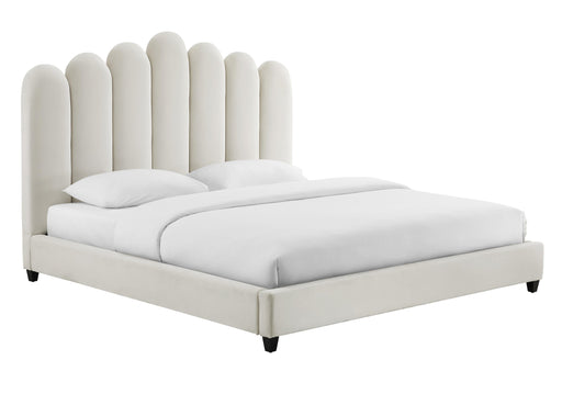 Celine Cream Velvet Bed in Queen image