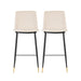 Evora Cream Velvet Counter Stool Set of 2 image