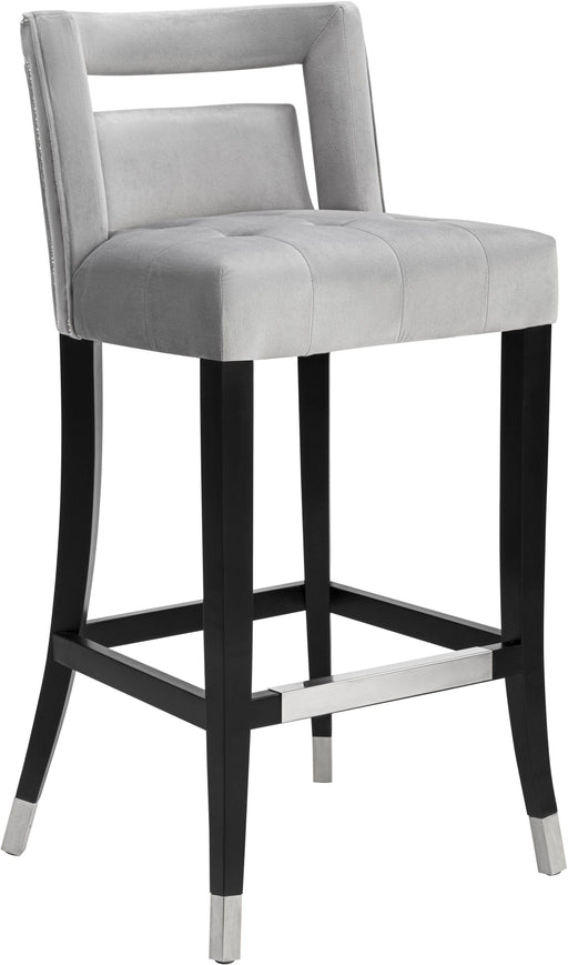 Hart Grey Velvet Counter Stool image