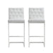 Helsinki White Stainless Steel Barstool - Set of 2 image