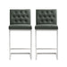 Helsinki Grey Stainless Steel Counter Stool - Set of 2 image