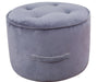 Luna Grey Velvet Ottoman image