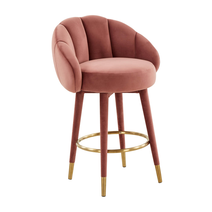 Myla Salmon Swivel Counter Stool image