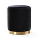 Opal Black Velvet Ottoman -Gold Base image