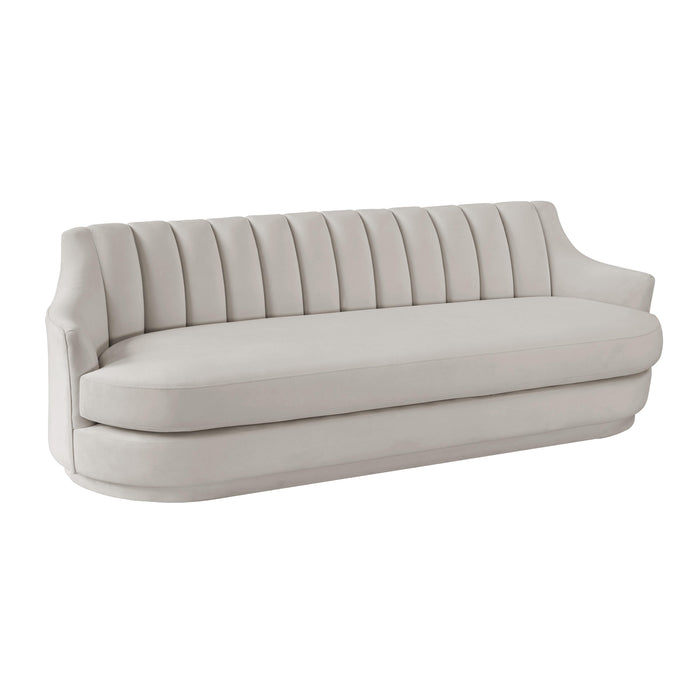 Peyton Light Grey Velvet Sofa image