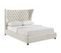 Sassy Cream Velvet King Bed image