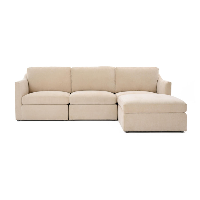 Aiden Beige Modular Small Chaise Sectional