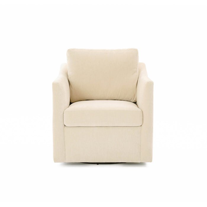 Aiden Beige Swivel Armchair