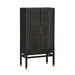 Amara Charcoal Woven Rattan Cabinet image