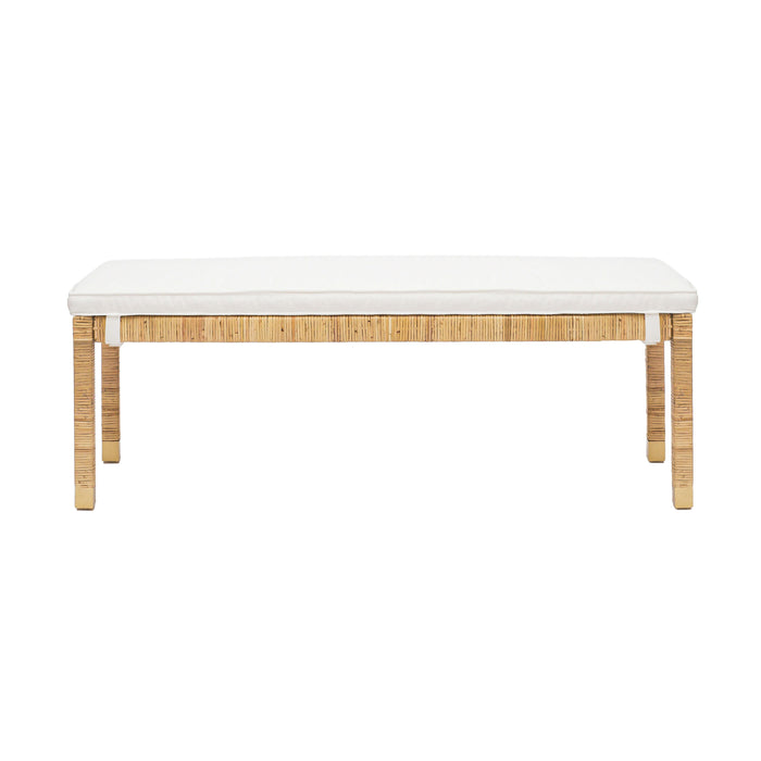 Amara Natural Woven Rattan Bench