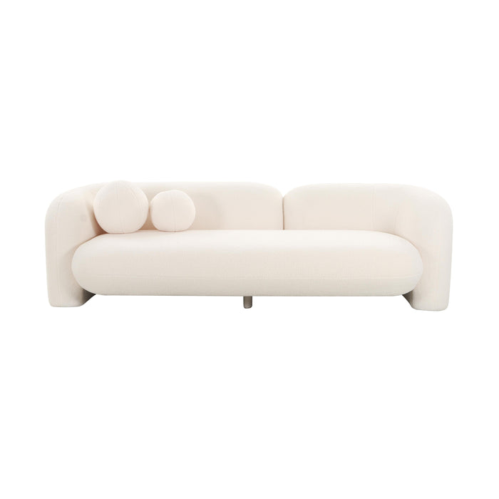 Amelie Cream Faux Fur Sofa