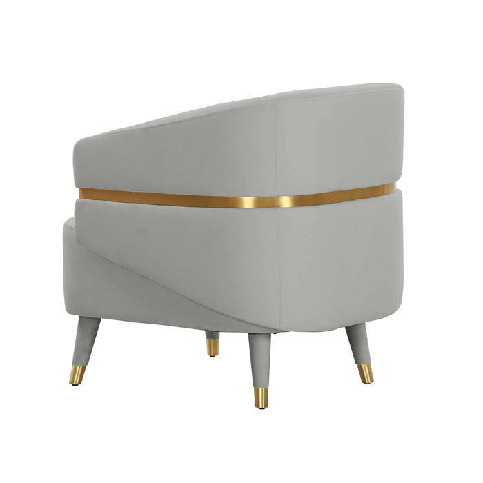 Ayla Grey Velvet Accent Chair