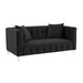 Bea Black Velvet Loveseat image