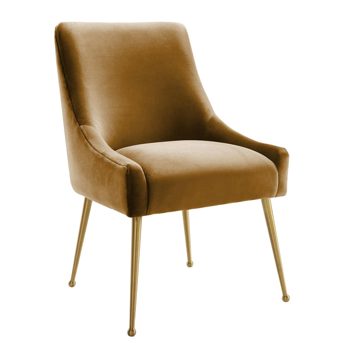 Beatrix Cognac Velvet Side Chair image