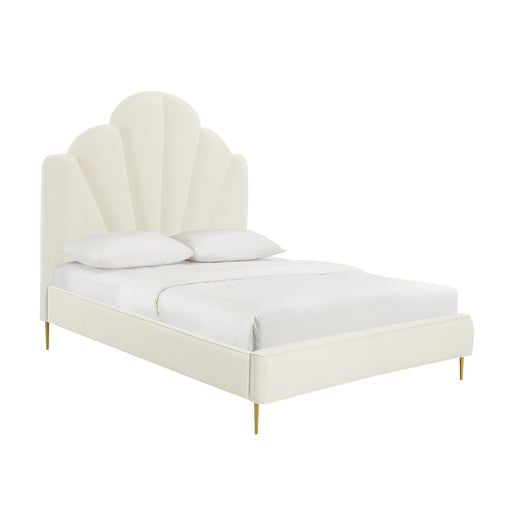 Bianca Cream Velvet Bed in King image