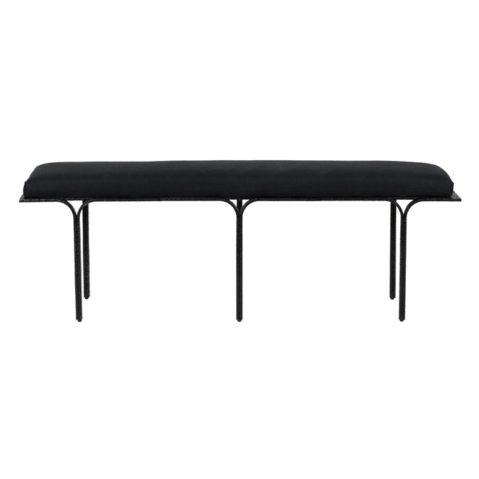 Bryn Black Linen Bench image