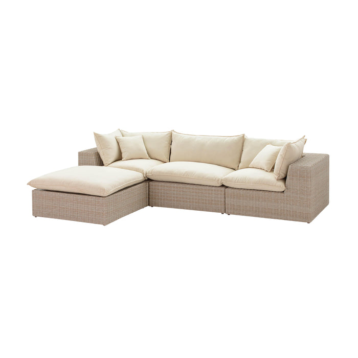 Cali Natural Wicker Outdoor Modular Sectional