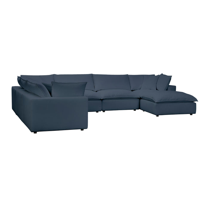 Cali Navy Modular Large Chaise Sectional