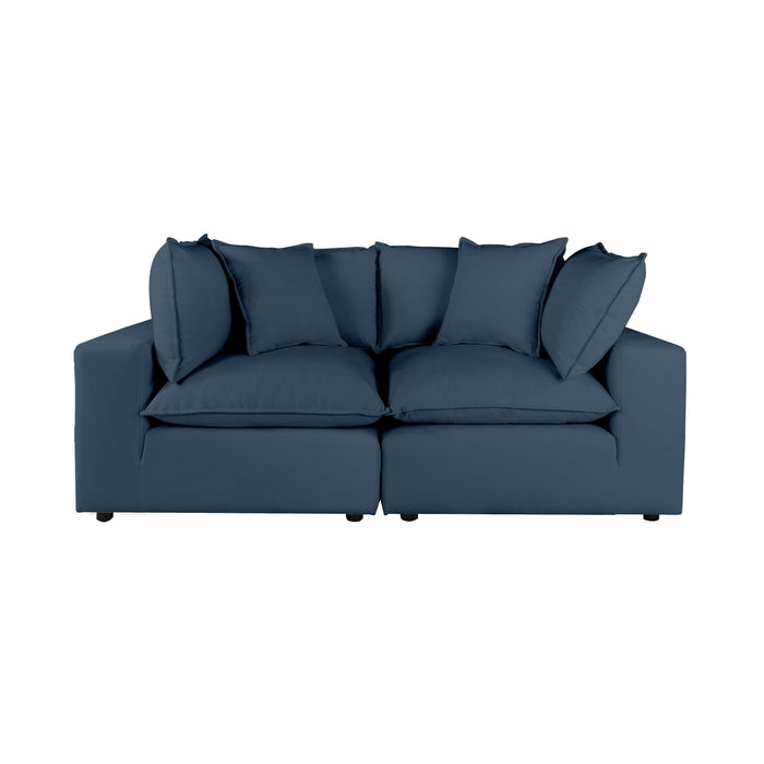 Cali Navy Modular Loveseat