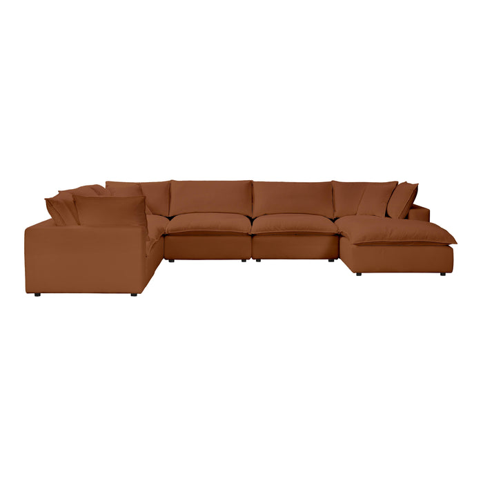 Cali Rust Modular Large Chaise Sectional image