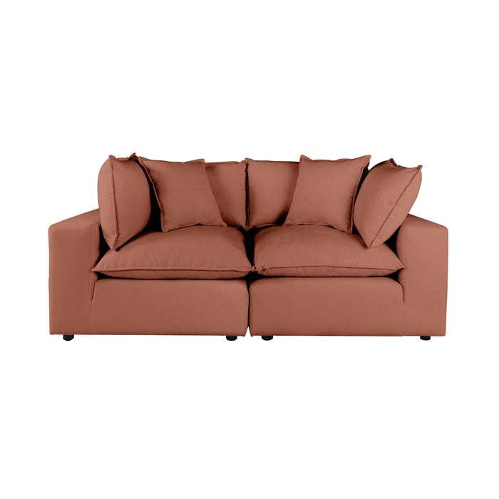 Cali Rust Modular Loveseat