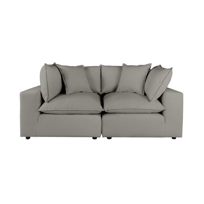 Cali Slate Modular Loveseat