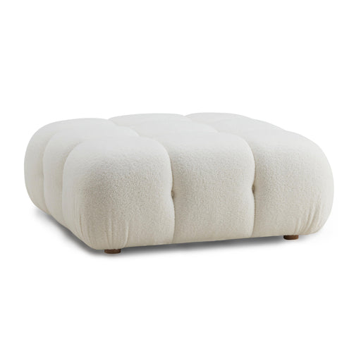 Calliope Cream Vegan Shearling Modular Ottoman image