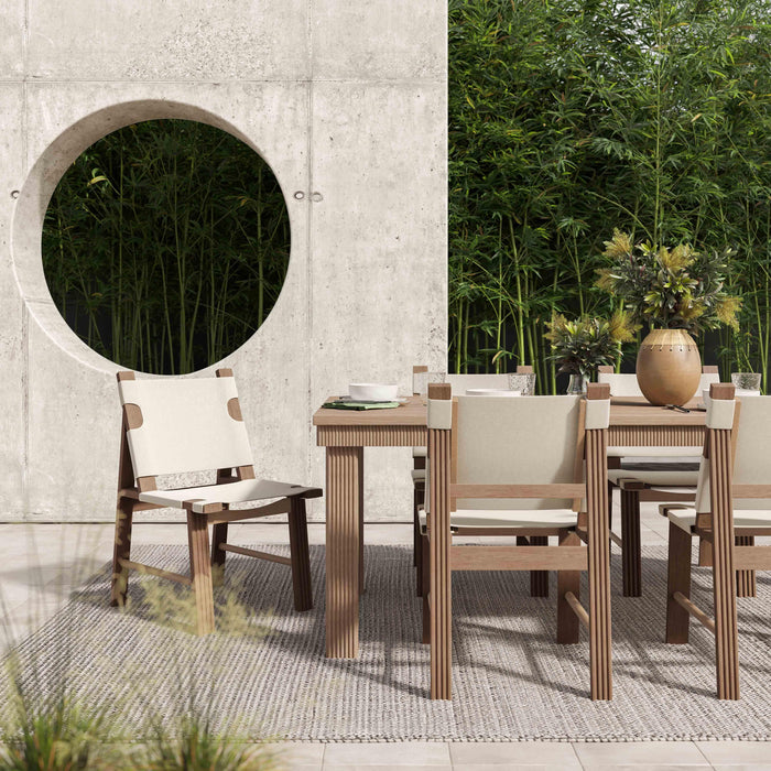 Cassie Natural 108 Inch Rectangular Outdoor Dining Table