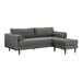 Cave Ash Gray Velvet Sectional image