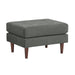 Cave Ash Gray Velvet Ottoman image