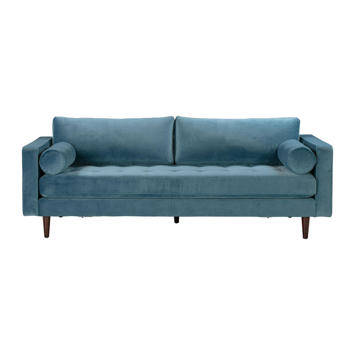 Cave Dusty Blue Velvet Sofa