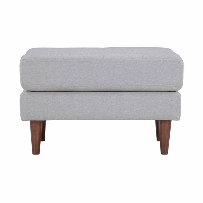 Cave Gray Tweed Ottoman