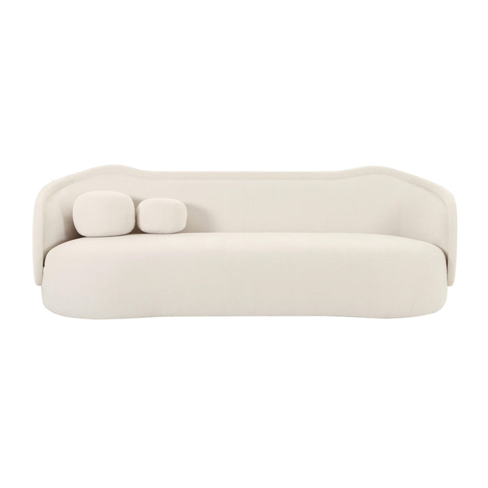 Circe Cream Textured Velvet Sofa