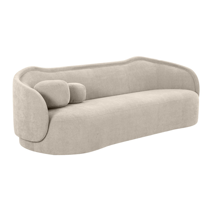 Circe Taupe Textured Velvet Sofa image