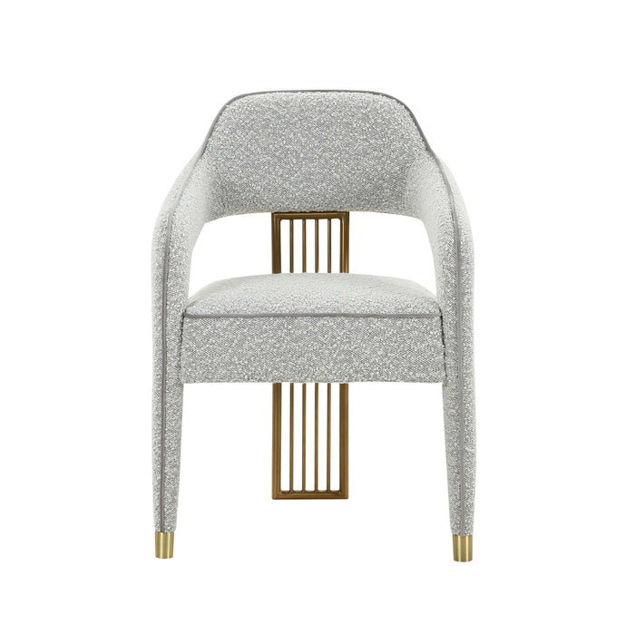 Corralis Speckled Grey Boucle Dining Chair