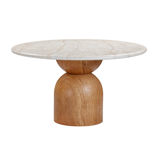 Cynthia Travertine Concrete Indoor / Outdoor 54" Round Dining Table image