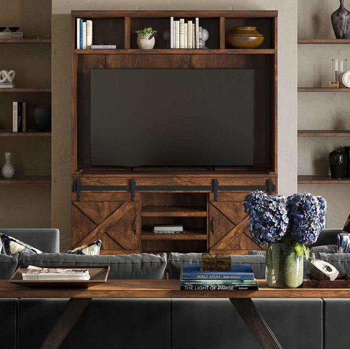 Dawson Rustic Brown Entertainment Center